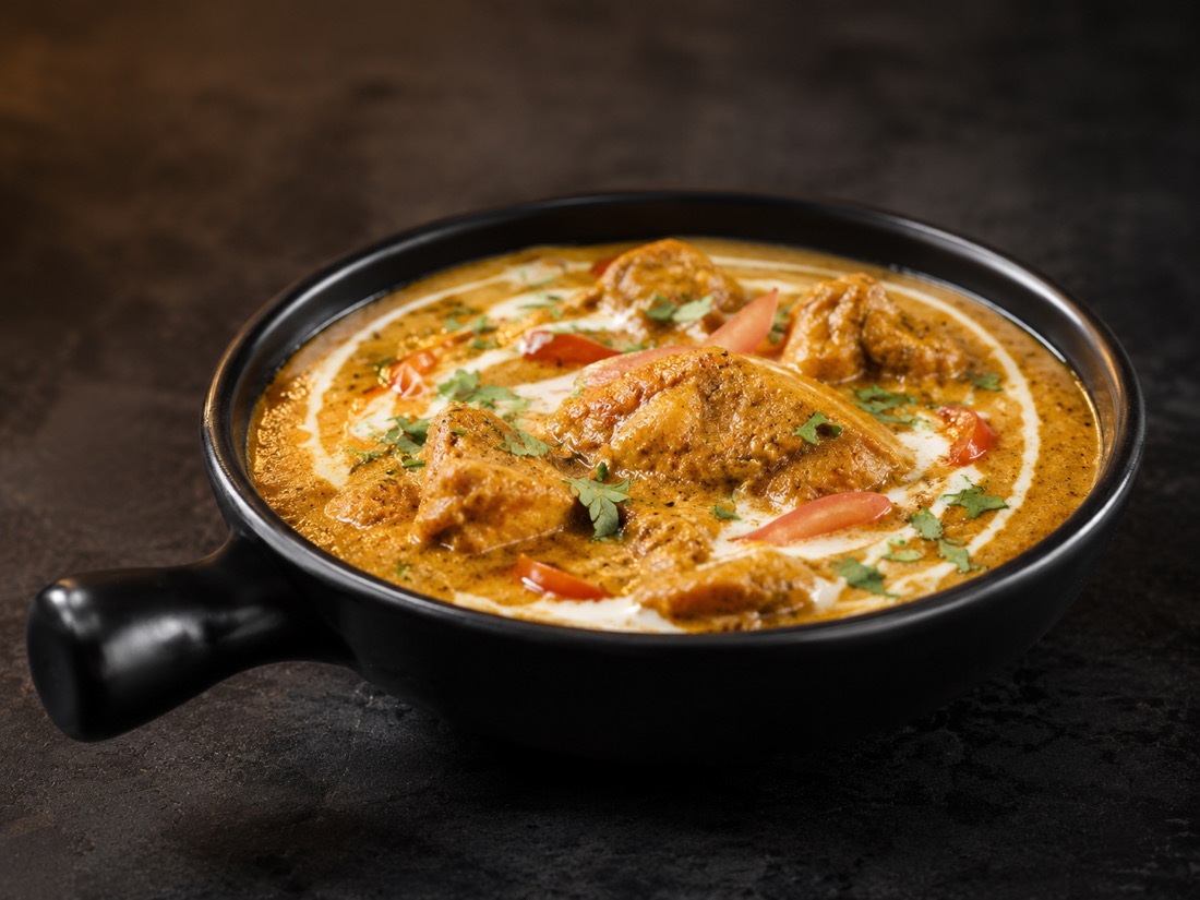 Chicken korma in a creamy cashew sauce